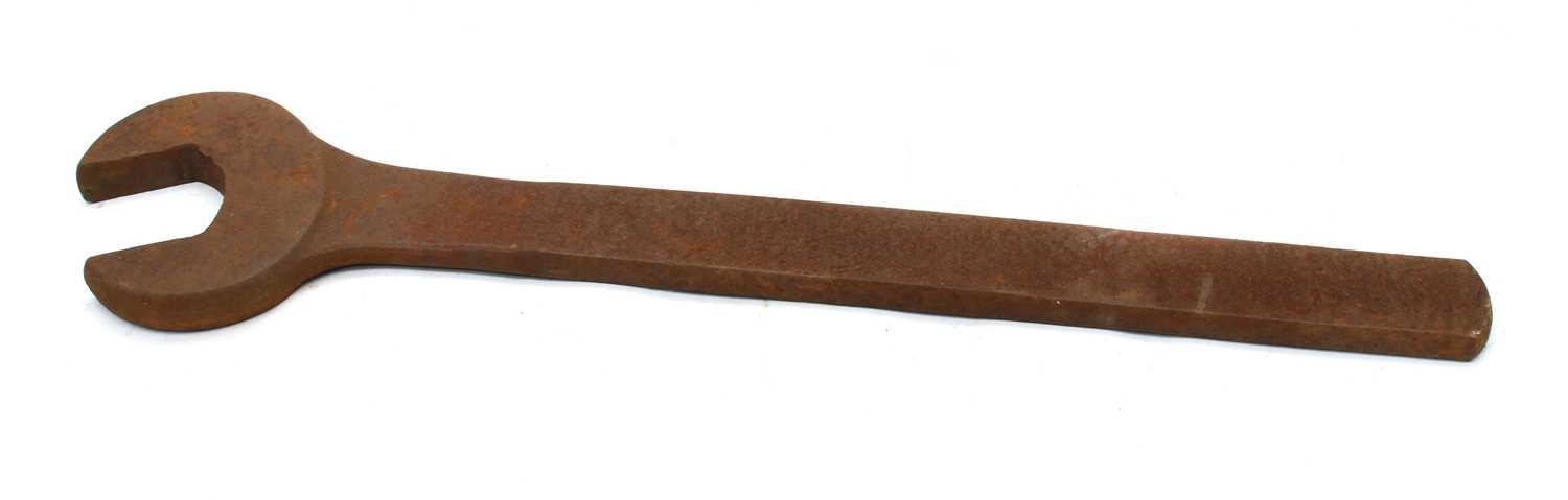 Lot 152 - A large cast iron railway spanner