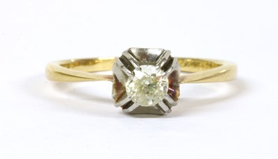Lot 154 - A gold single stone diamond ring