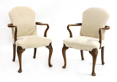 Lot 508 - A pair of Georgian style library chairs
