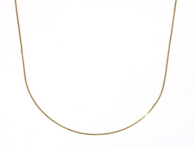 Lot 132 - A gold box link chain
