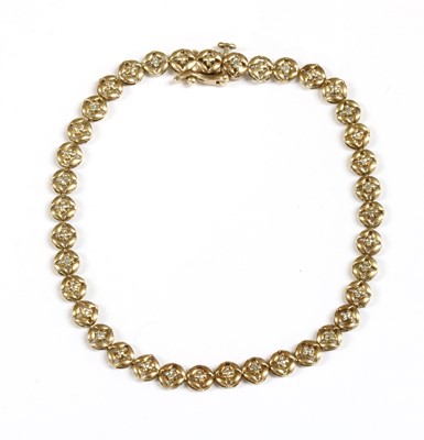 Lot 152 - A 9ct gold diamond bracelet