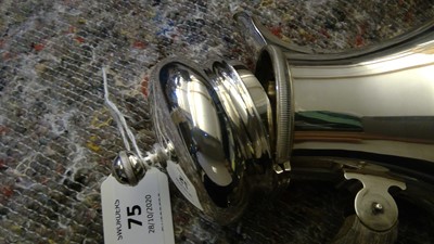 Lot 75 - A .943 standard Dutch silver coffee pot, circa 1950