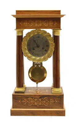 Lot 219 - A 19th century Portico clock