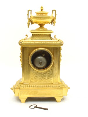 Lot 220 - A 19th century gilt bronze mantel clock