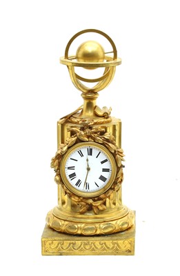 Lot 325 - A 19th century pillar and globe mantel clock