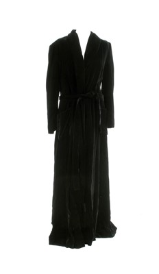 Lot 459 - A Givenchy Couture black velvet long evening coat
