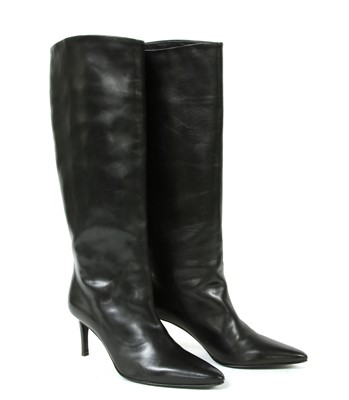 Lot 120 - A pair of Ralph Lauren stiletto heel long boots