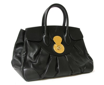 Lot 47 - A Ralph Lauren black leather large tote