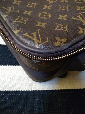 Lot - Louis Vuitton Pegase 55 Brown Monogram Rolling Luggage