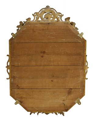 Lot 54 - A carved giltwood framed lozenge-shaped wall mirror