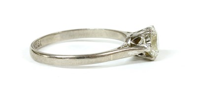 Lot 143 - A white gold single stone diamond ring