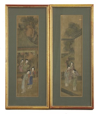 Lot 233 - A pair of Chinese gouache paintings