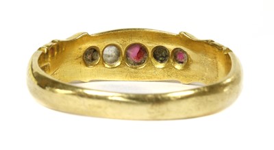 Lot 31 - A 15ct gold ruby and diamond ring
