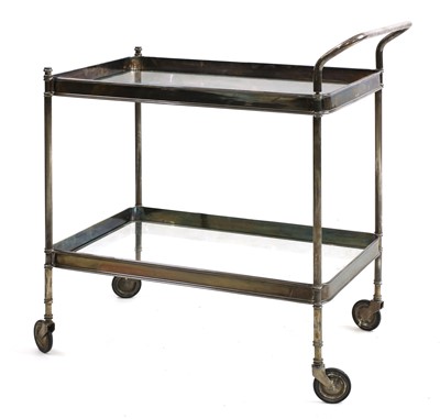 Lot 131 - A chrome two-tier trolley