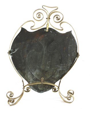 Lot 172 - An Arts and Crafts brass and copper fire screen