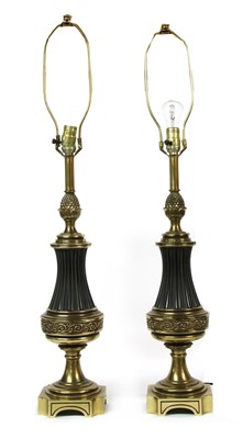 Lot 362 - A pair of modern urn shaped table lamps
