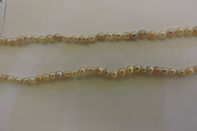 Lot 144 - A single row graduated pearl necklace