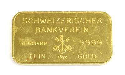 Lot 133 - A 50g fine gold bar