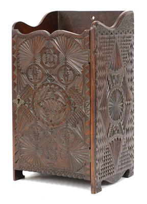 Lot 165 - A Russian chip carved smoker's cabinet