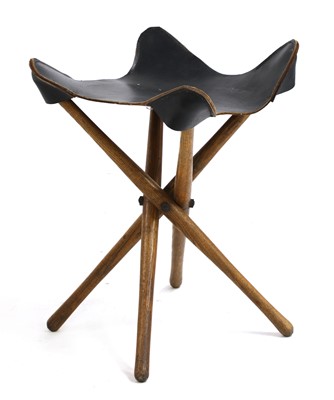 Lot 534 - An ash folding stool