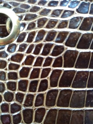 Lot 273 - A Cartier black crocodile leather shoulder bag