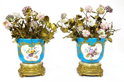 Lot 238 - A pair of porcelain jardinières