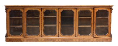 Lot 851 - A Victorian oak dwarf bookcase
