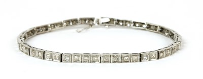 Lot 140 - A diamond line bracelet
