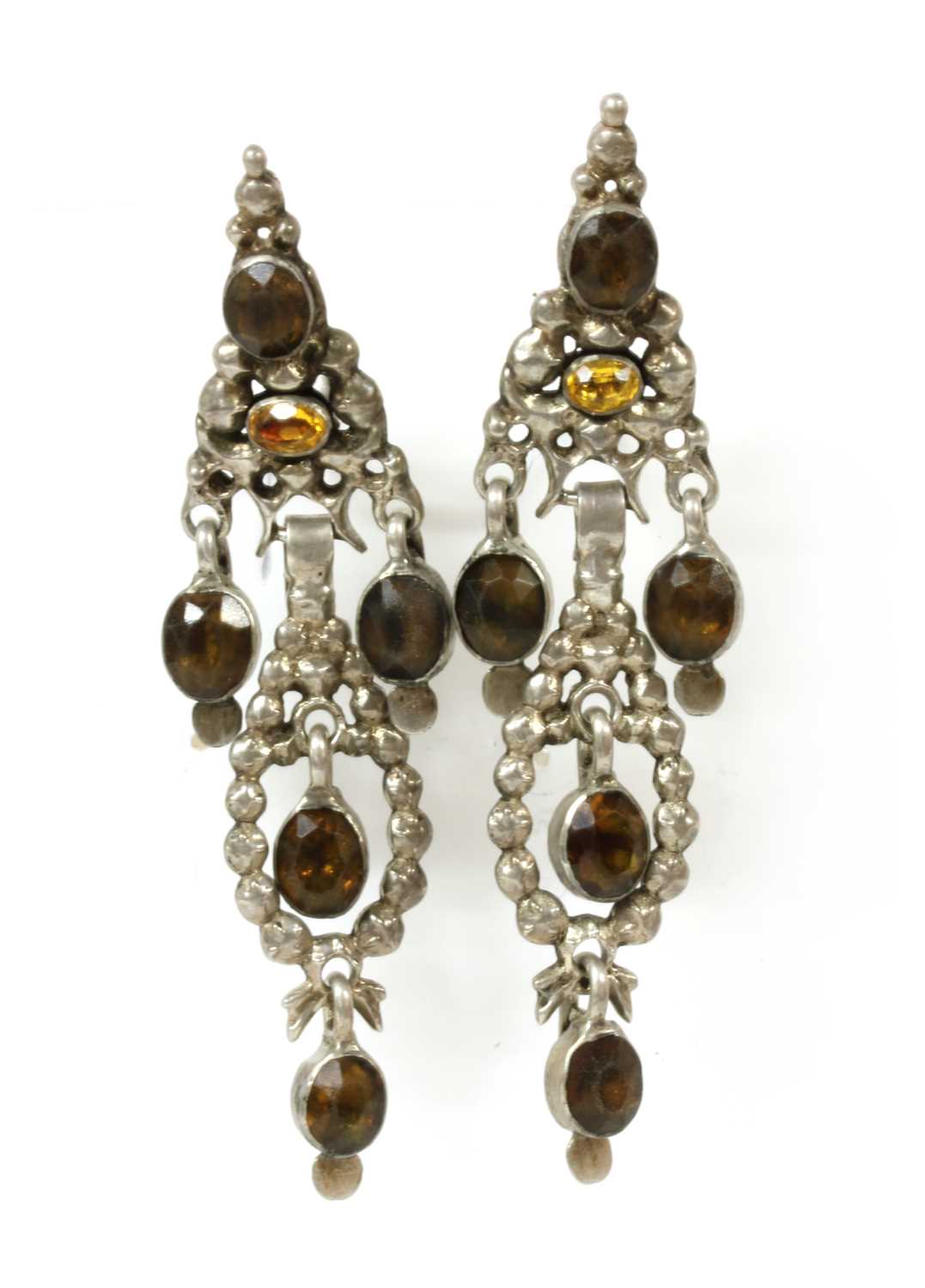Lot 2 A Pair Of Catalan Silver Foil Backed Paste