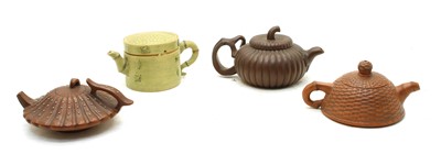 Lot 111 - A collection of four Chinese Yixing zisha teapots