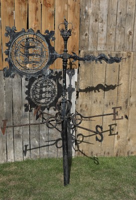 Lot 427 - A Victorian wrought and cast iron weathervane