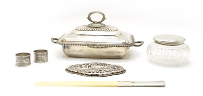 Lot 34 - A collection of silver and silver plated items