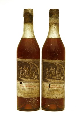 Lot 344 - Delamain & Co., Cognac Grande Champagne, 1969, two bottles (capsules corroded? and label damage