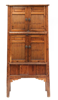 Lot 281 - A Chinese bamboo cabinet