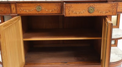 Lot 243 - A French satinwood and marquetry side cabinet