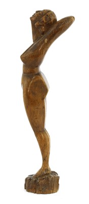 Lot 395 - A carved nude maquette