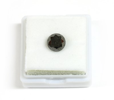 Lot 166 - An unmounted circular mixed cut black diamond