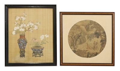 Lot 337 - Two Chinese gouache paintings