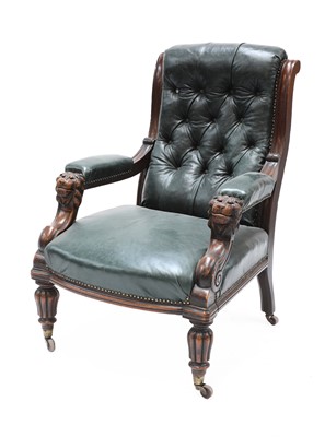 Lot 940 - A Victorian mahogany armchair