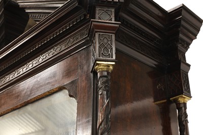 Lot 113 - A Chippendale period mahogany secretaire bookcase