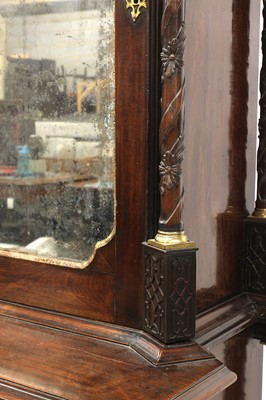 Lot 113 - A Chippendale period mahogany secretaire bookcase