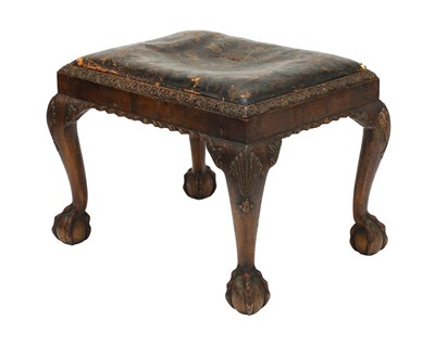 Lot 465 - A George II-style walnut stool