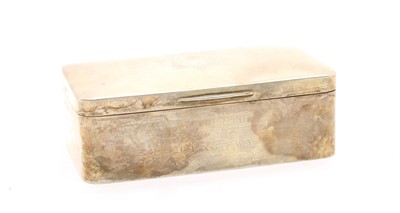 Lot 95 - A George V silver cigarette box