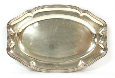 Lot 45 - A French silver serving dish