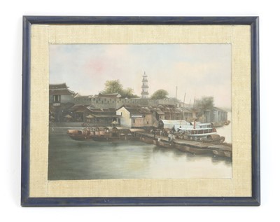 Lot 511 - A Chinese oil painting