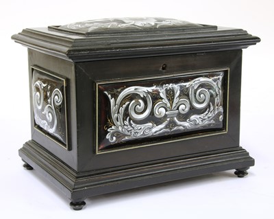 Lot 315 - An ebonised table casket