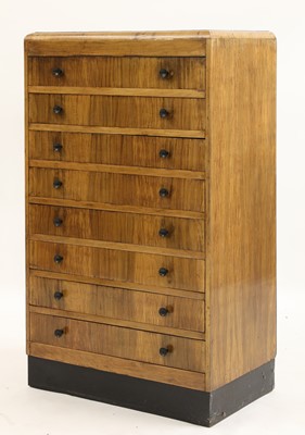 Lot 539 - An Art Deco walnut chest of drawers