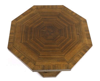 Lot 305 - An Art Deco walnut octagonal lamp table