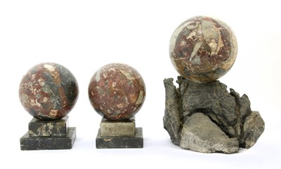 Lot 346 - A trio of grand tour marble balls