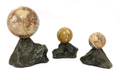 Lot 345 - A trio of grand tour marble balls